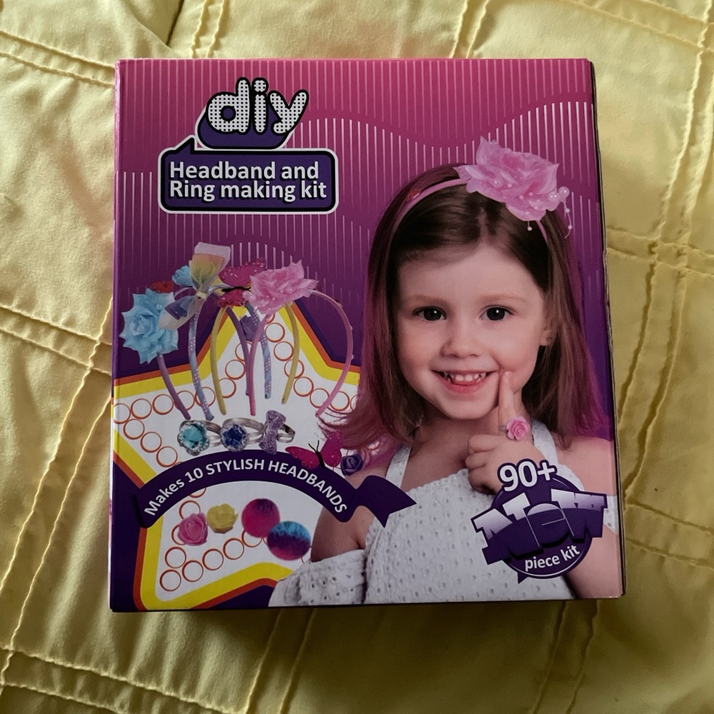 DIY Headband and Ring Making Kit - Pink and Purple